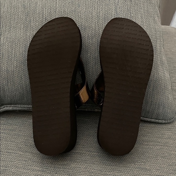 Yellow Box Black and Gold Sandals - Picture 2 of 3